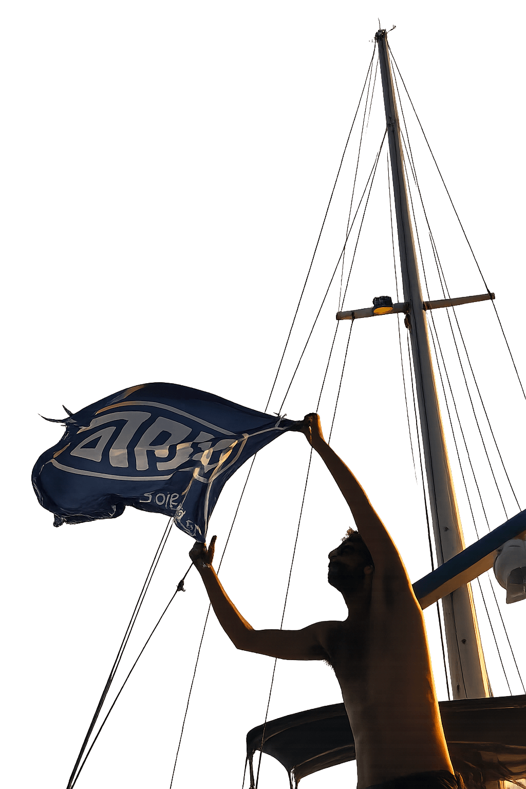 Delato Captain raising the flag