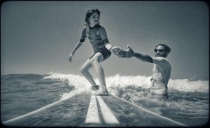 Excellent surfing ride, gimme five!